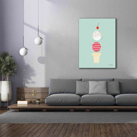 Image of 'Ice Cream and Cherry I' by Ann Kelle Designs, Canvas Wall Art,40 x 54