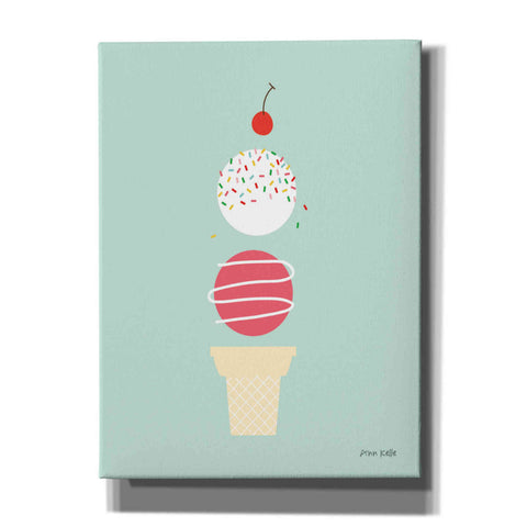 Image of 'Ice Cream and Cherry I' by Ann Kelle Designs, Canvas Wall Art,12x16x1.1x0,20x24x1.1x0,26x30x1.74x0,40x54x1.74x0