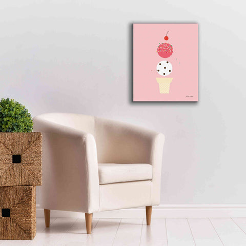 Image of 'Ice Cream and Cherry II' by Ann Kelle Designs, Canvas Wall Art,20 x 24