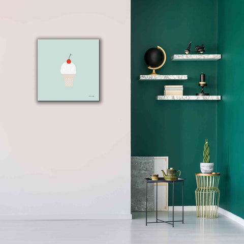 Image of 'Ice Cream Cone II' by Ann Kelle Designs, Canvas Wall Art,26 x 26
