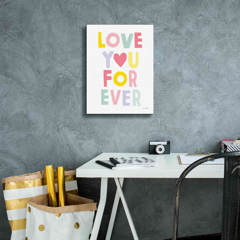 Image of 'Love You Forever' by Ann Kelle Designs, Canvas Wall Art,12 x 16