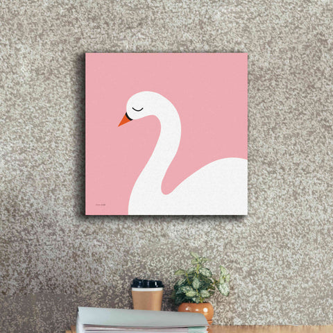 Image of 'Swan' by Ann Kelle Designs, Canvas Wall Art,18 x 18