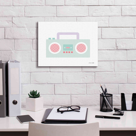 Image of 'Boombox' by Ann Kelle Designs, Canvas Wall Art,16 x 12