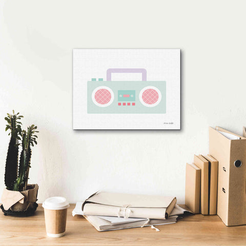 Image of 'Boombox' by Ann Kelle Designs, Canvas Wall Art,16 x 12