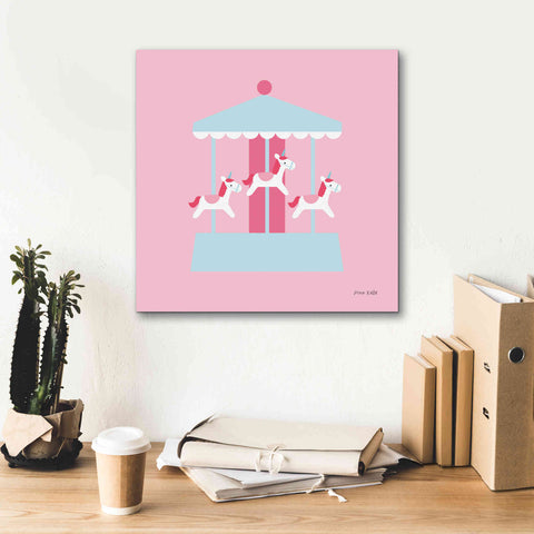Image of 'Merry Go Round' by Ann Kelle Designs, Canvas Wall Art,18 x 18