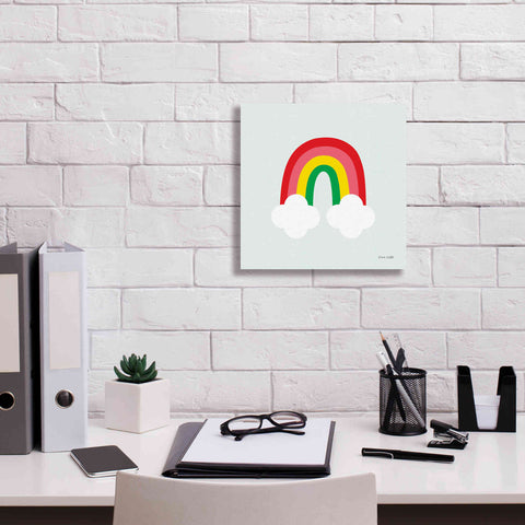 Image of 'Bright Rainbow I' by Ann Kelle Designs, Canvas Wall Art,12 x 12