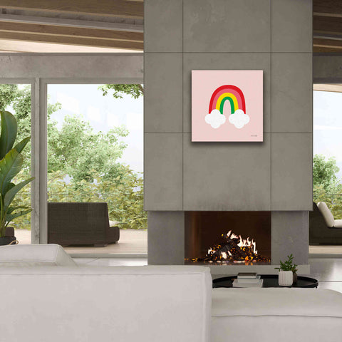 Image of 'Bright Rainbow II' by Ann Kelle Designs, Canvas Wall Art,26 x 26