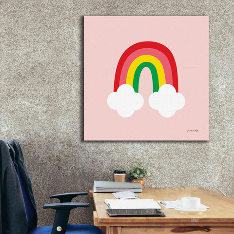 Image of 'Bright Rainbow II' by Ann Kelle Designs, Canvas Wall Art,37 x 37