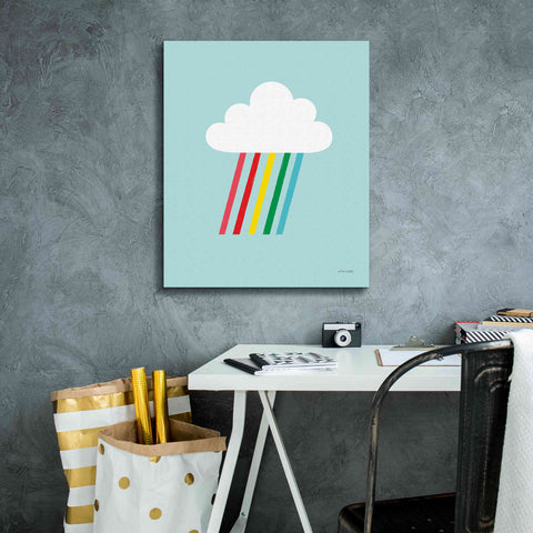 Image of 'Rainbow Rays II' by Ann Kelle Designs, Canvas Wall Art,20 x 24