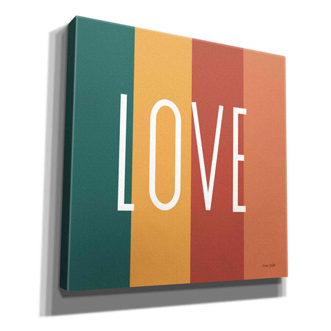 Image of 'Love Rainbow Retro' by Ann Kelle Designs, Canvas Wall Art,12x12x1.1x0,18x18x1.1x0,26x26x1.74x0,37x37x1.74x0