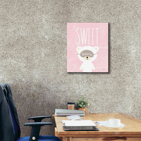 Image of 'Sweet Dreams Pink' by Ann Kelle Designs, Canvas Wall Art,20 x 24