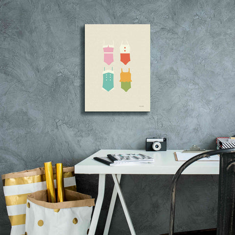Image of 'Summer Bathing Suits' by Ann Kelle Designs, Canvas Wall Art,12 x 16