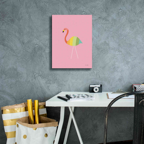 Image of 'Flamingo Colors' by Ann Kelle Designs, Canvas Wall Art,12 x 16