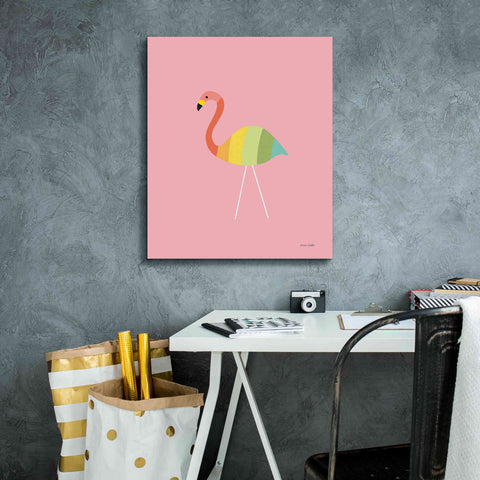 Image of 'Flamingo Colors' by Ann Kelle Designs, Canvas Wall Art,20 x 24