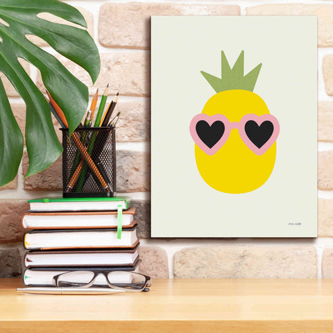 Image of 'Sunny Pineapple' by Ann Kelle Designs, Canvas Wall Art,12 x 16