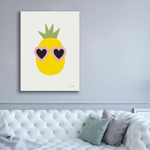 Image of 'Sunny Pineapple' by Ann Kelle Designs, Canvas Wall Art,40 x 54