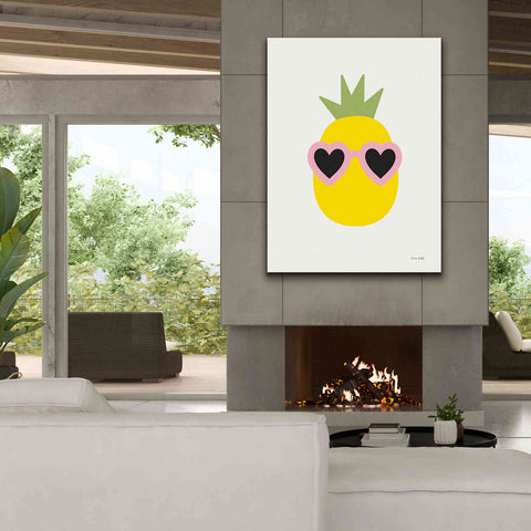 Image of 'Sunny Pineapple' by Ann Kelle Designs, Canvas Wall Art,40 x 54