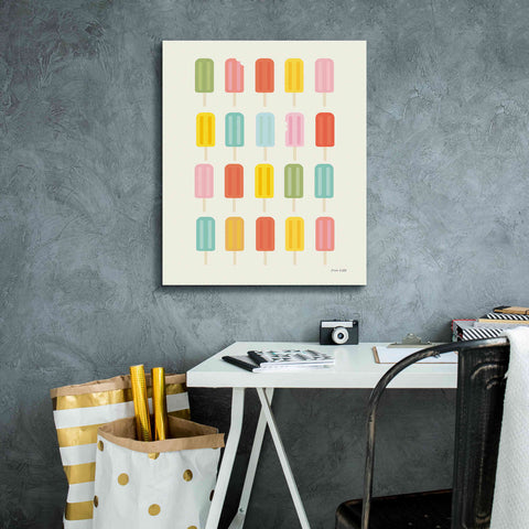 Image of 'Colorful Popsicles' by Ann Kelle Designs, Canvas Wall Art,20 x 24