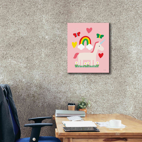 Image of 'Unicorn Fun I' by Ann Kelle Designs, Canvas Wall Art,20 x 24