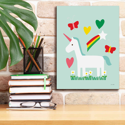 Image of 'Unicorn Fun II' by Ann Kelle Designs, Canvas Wall Art,12 x 16
