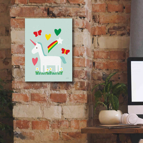 Image of 'Unicorn Fun II' by Ann Kelle Designs, Canvas Wall Art,12 x 16