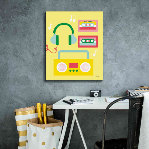 Image of 'Lets Listen to Music II' by Ann Kelle Designs, Canvas Wall Art,20 x 24