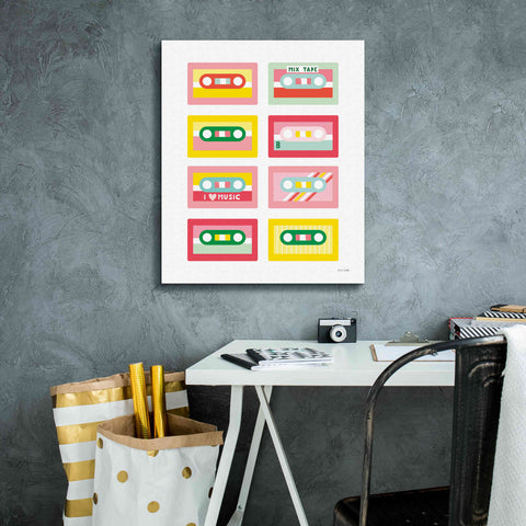 Image of 'Lets Listen to Music III' by Ann Kelle Designs, Canvas Wall Art,20 x 24