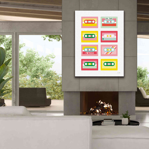 Image of 'Lets Listen to Music III' by Ann Kelle Designs, Canvas Wall Art,40 x 54