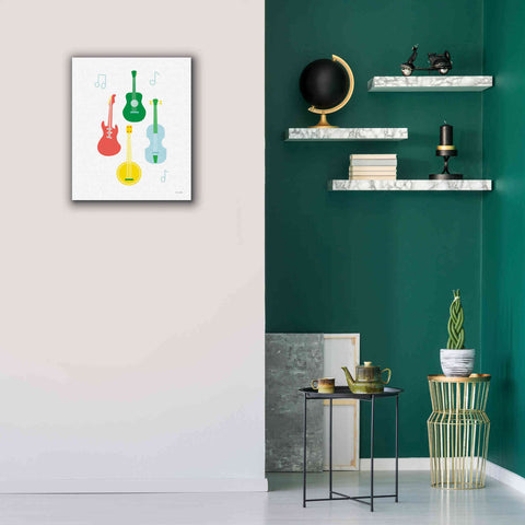 Image of 'Lets Listen to Music IV' by Ann Kelle Designs, Canvas Wall Art,20 x 24