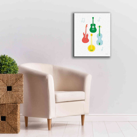 Image of 'Lets Listen to Music IV' by Ann Kelle Designs, Canvas Wall Art,20 x 24