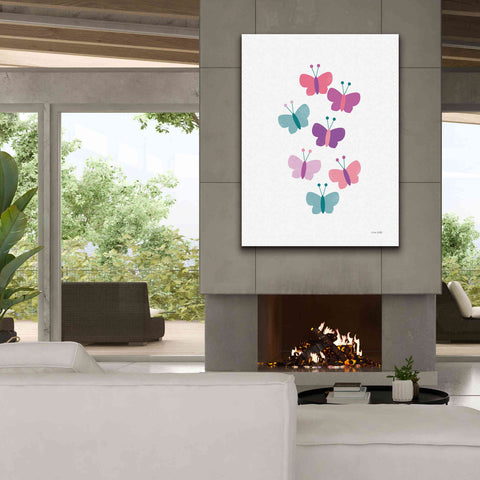 Image of 'Butterfly Friends Girly' by Ann Kelle Designs, Canvas Wall Art,40 x 54