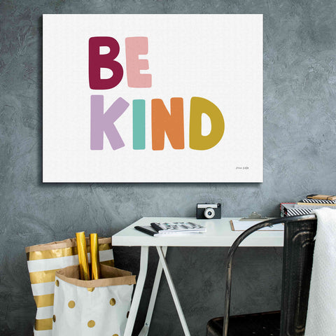Image of 'Be Kind Pastel' by Ann Kelle Designs, Canvas Wall Art,34 x 26