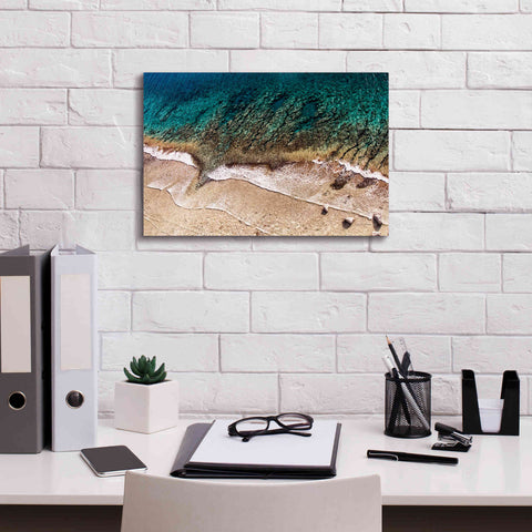 Image of 'Sand and Sea' by Debra Van Swearingen, Canvas Wall Art,18 x 12