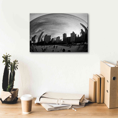 Image of 'The Bean Chicago BW' by Debra Van Swearingen, Canvas Wall Art,18 x 12