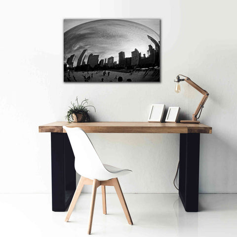 Image of 'The Bean Chicago BW' by Debra Van Swearingen, Canvas Wall Art,40 x 26
