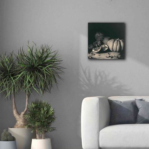 Image of 'Pumpkin and Pomegranate' by Debra Van Swearingen, Canvas Wall Art,18 x 18