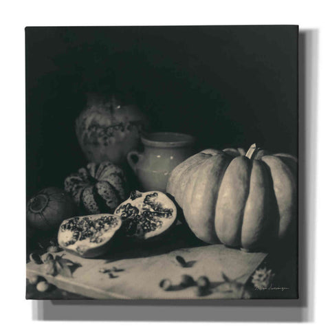 Image of 'Pumpkin and Pomegranate' by Debra Van Swearingen, Canvas Wall Art,12x12x1.1x0,18x18x1.1x0,26x26x1.74x0,37x37x1.74x0