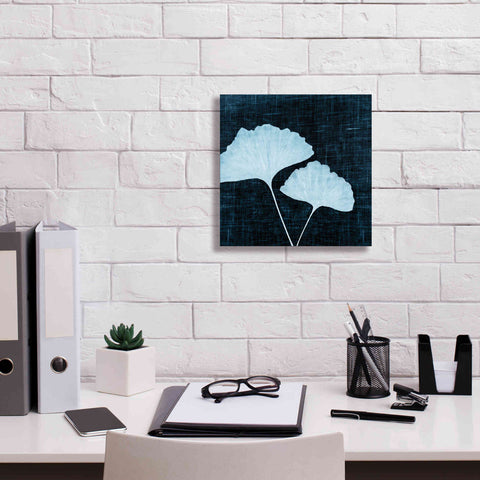 Image of 'Leaves on Linen I' by Debra Van Swearingen, Canvas Wall Art,12 x 12