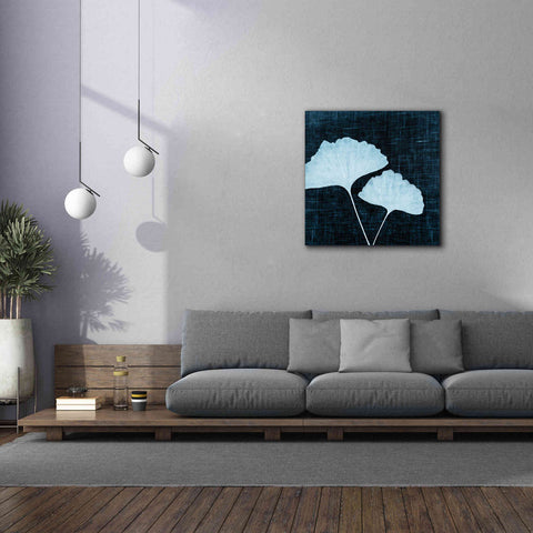 Image of 'Leaves on Linen I' by Debra Van Swearingen, Canvas Wall Art,37 x 37