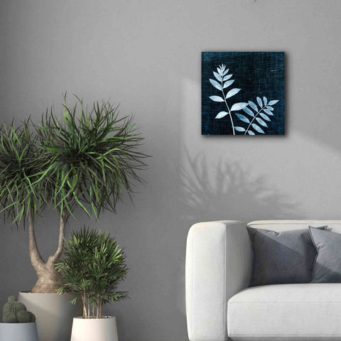 Image of 'Leaves on Linen II' by Debra Van Swearingen, Canvas Wall Art,18 x 18