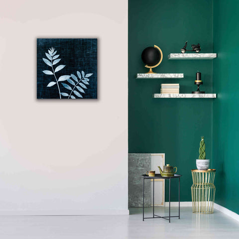 Image of 'Leaves on Linen II' by Debra Van Swearingen, Canvas Wall Art,26 x 26