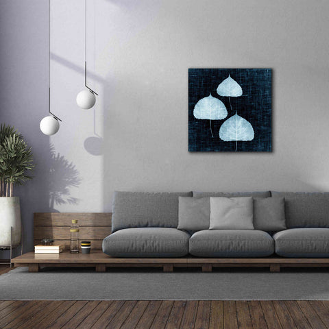 Image of 'Leaves on Linen III' by Debra Van Swearingen, Canvas Wall Art,37 x 37
