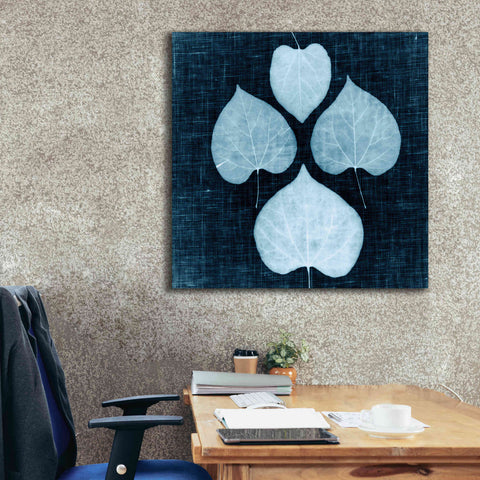 Image of 'Leaves on Linen IV' by Debra Van Swearingen, Canvas Wall Art,37 x 37