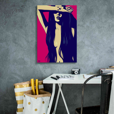 Image of 'Three Black Stars' by Giuseppe Cristiano, Canvas Wall Art,18 x 26