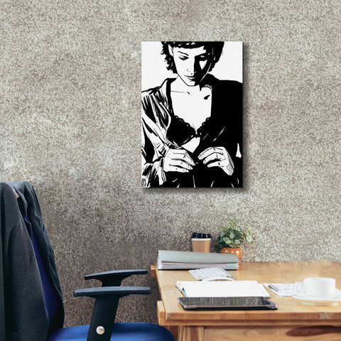 Image of 'Unbutton' by Giuseppe Cristiano, Canvas Wall Art,18 x 26