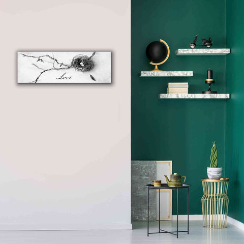 Image of 'Nest and Branch Love' by Debra Van Swearingen, Canvas Wall Art,36 x 12