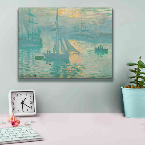 Image of 'Sunrise' by Claude Monet, Canvas Wall Art,16 x 12