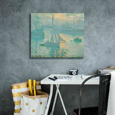 Image of 'Sunrise' by Claude Monet, Canvas Wall Art,24 x 20