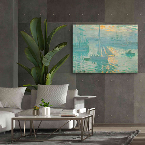 Image of 'Sunrise' by Claude Monet, Canvas Wall Art,54 x 40