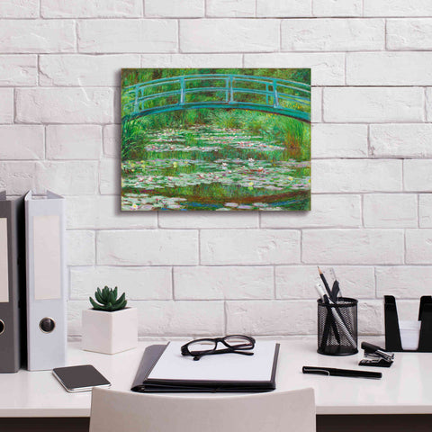 Image of 'The Japanese Footbridge' by Claude Monet, Canvas Wall Art,16 x 12